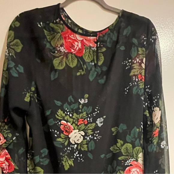 Loft- Floral sheer overlay slip dress- size medium - Picture 8 of 9